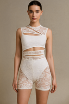 Veyra™ Sleeveless Mesh Playsuit