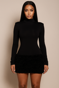 Lunara™ Turtleneck Long Sleeve Mini Dress