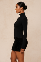 Lunara™ Turtleneck Long Sleeve Mini Dress