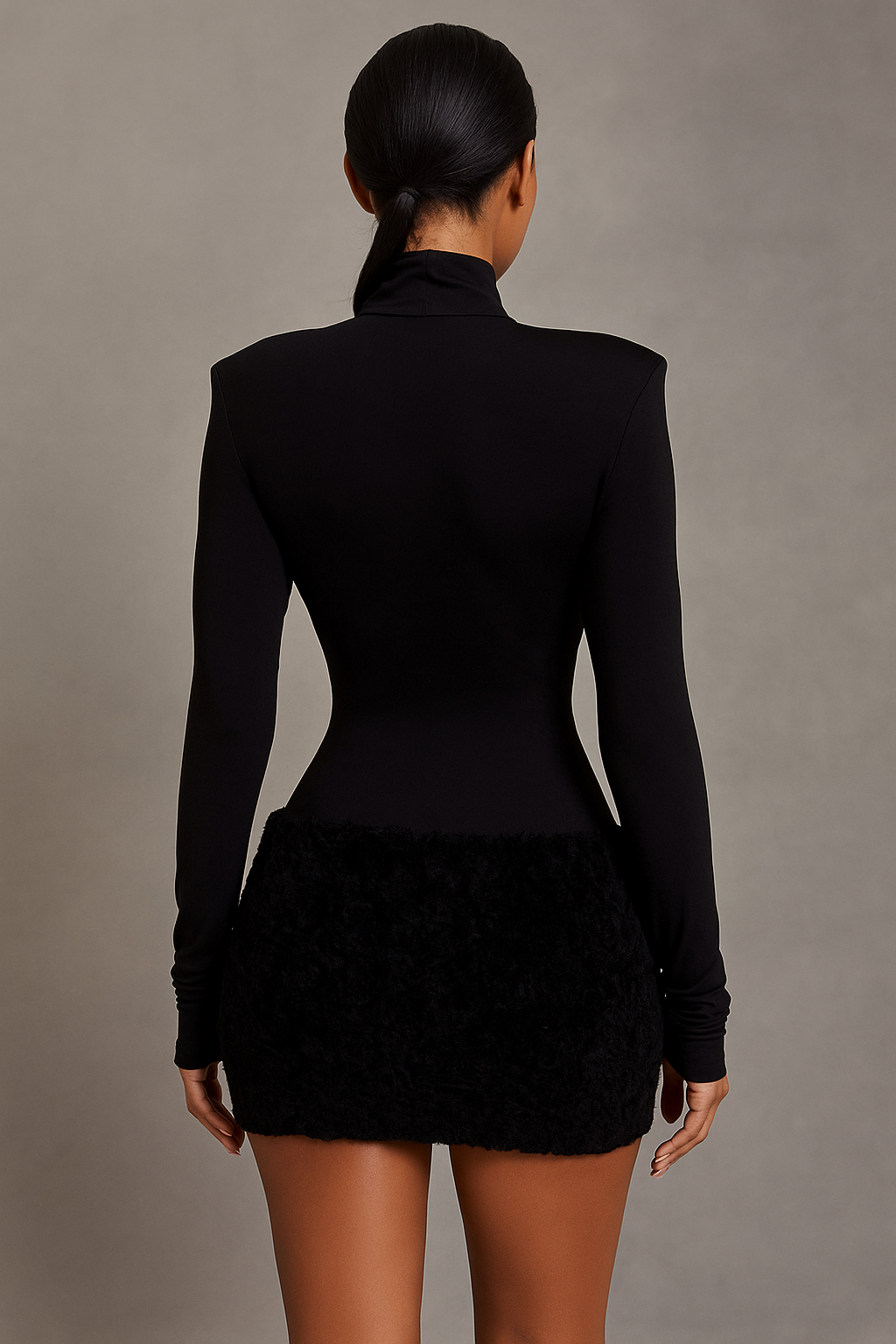 Lunara™ Turtleneck Long Sleeve Mini Dress