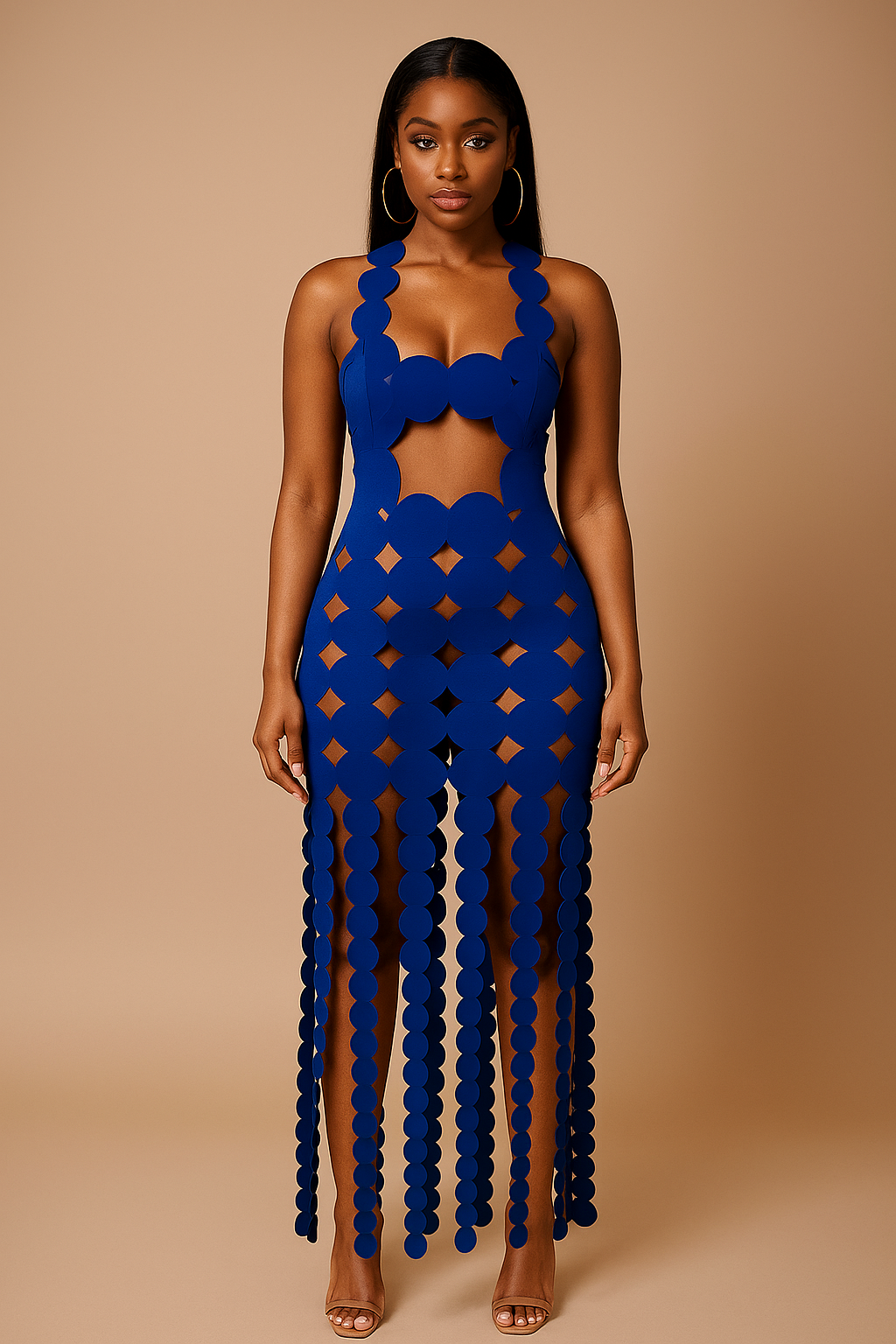 Lunara™ Sleeveless Hollow Bodycon Maxi Dress