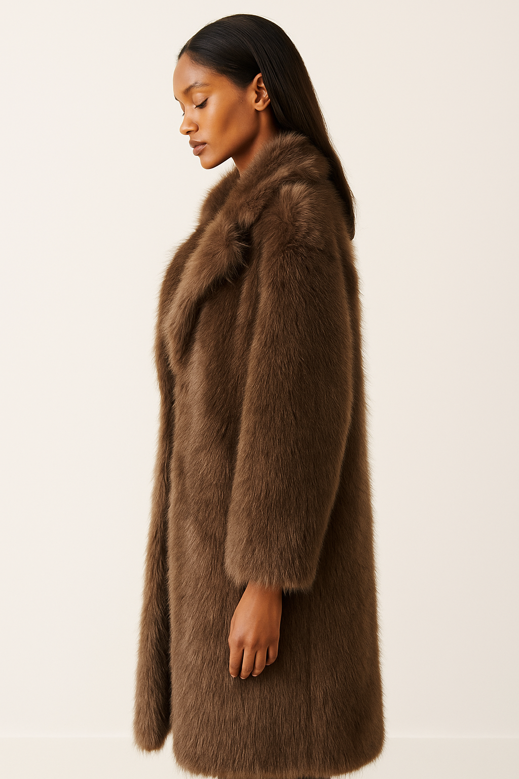 Valencia™ Vintage Long Fox Fur Coat