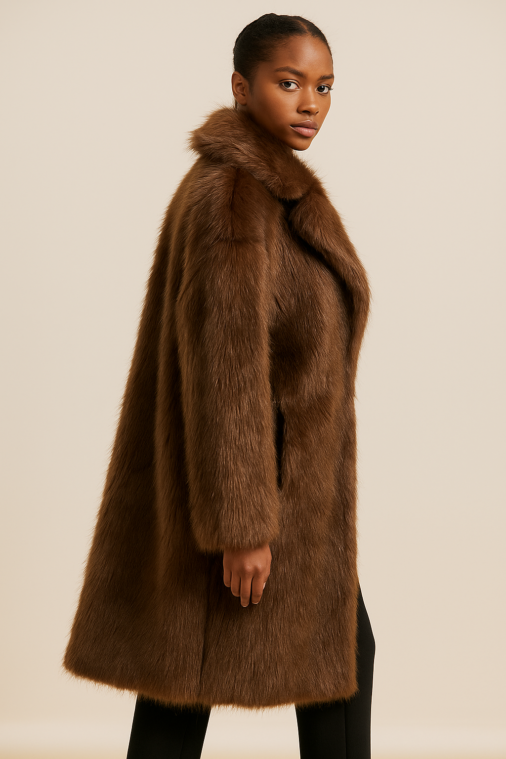Valencia™ Vintage Long Fox Fur Coat