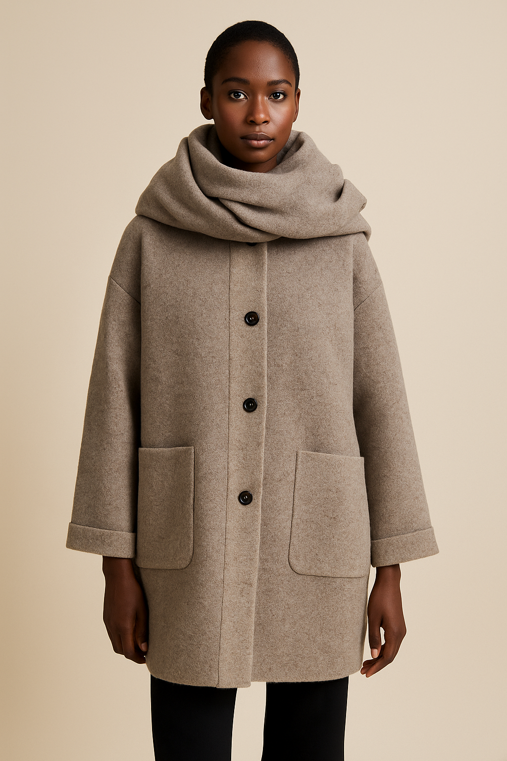 Amora™ Knitted Cardigan with Matching Scarf