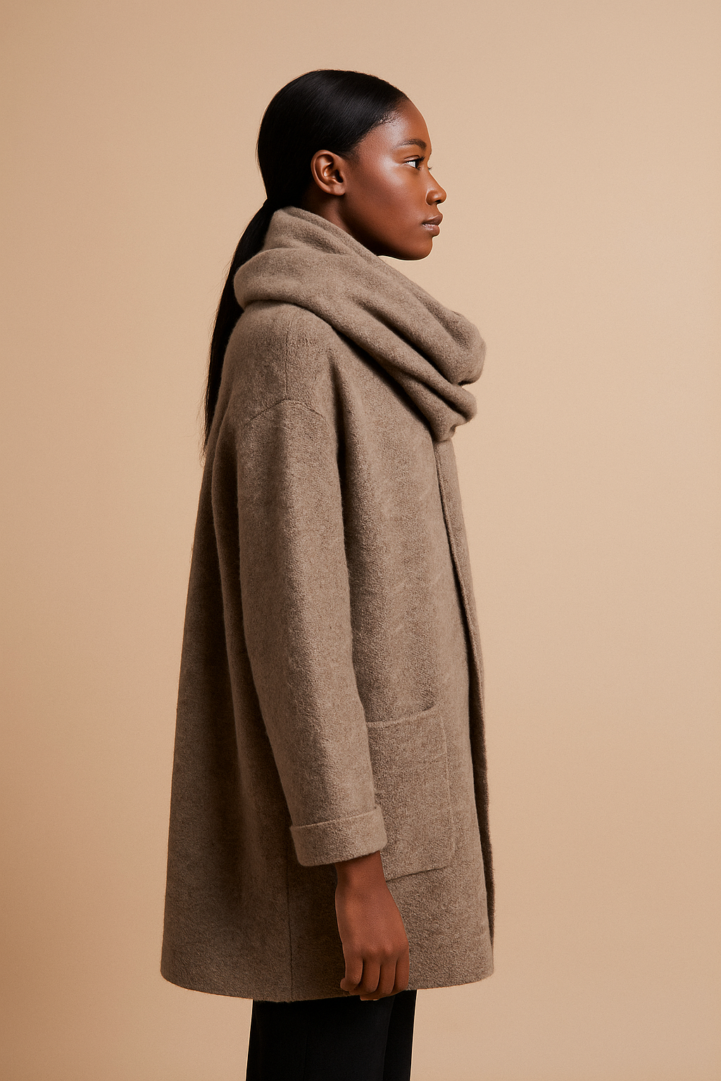 Amora™ Knitted Cardigan with Matching Scarf