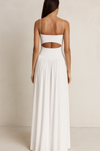 Aveline™ Lace Up Halter Maxi Dress