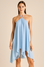 Amoura™ Sleeveless Halter Ruffle Mini Dress