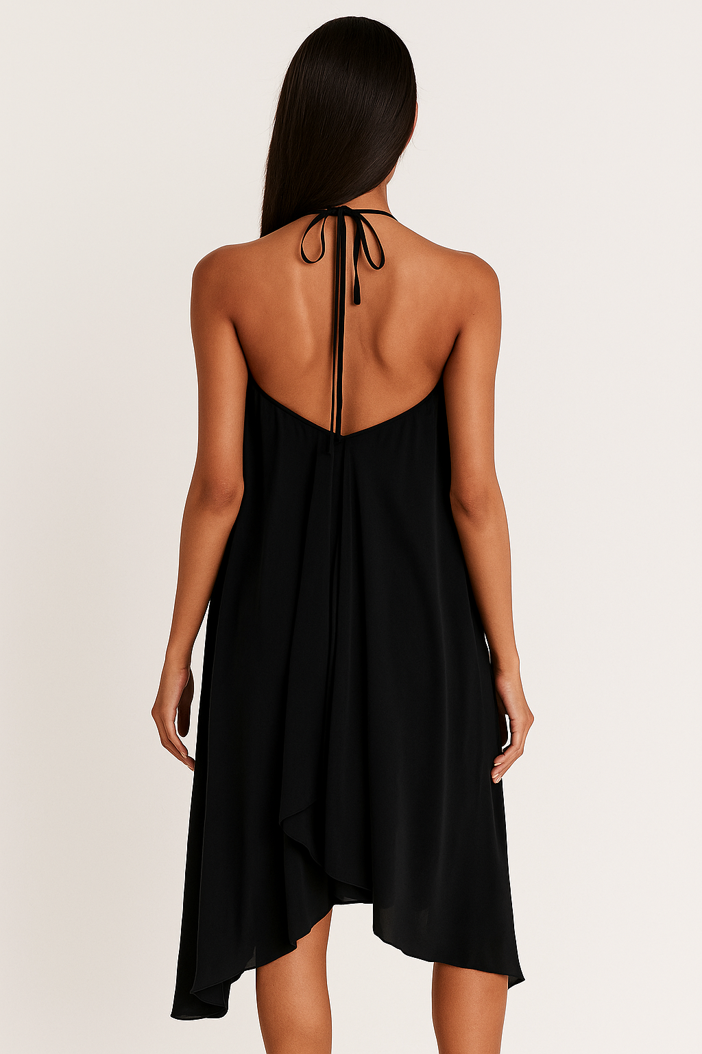 Amoura™ Sleeveless Halter Ruffle Mini Dress