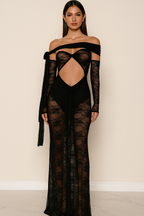 Celestia™ Triple Mesh Maxi Dress