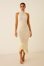 Selene™ Knitted Tassel Backless Dress