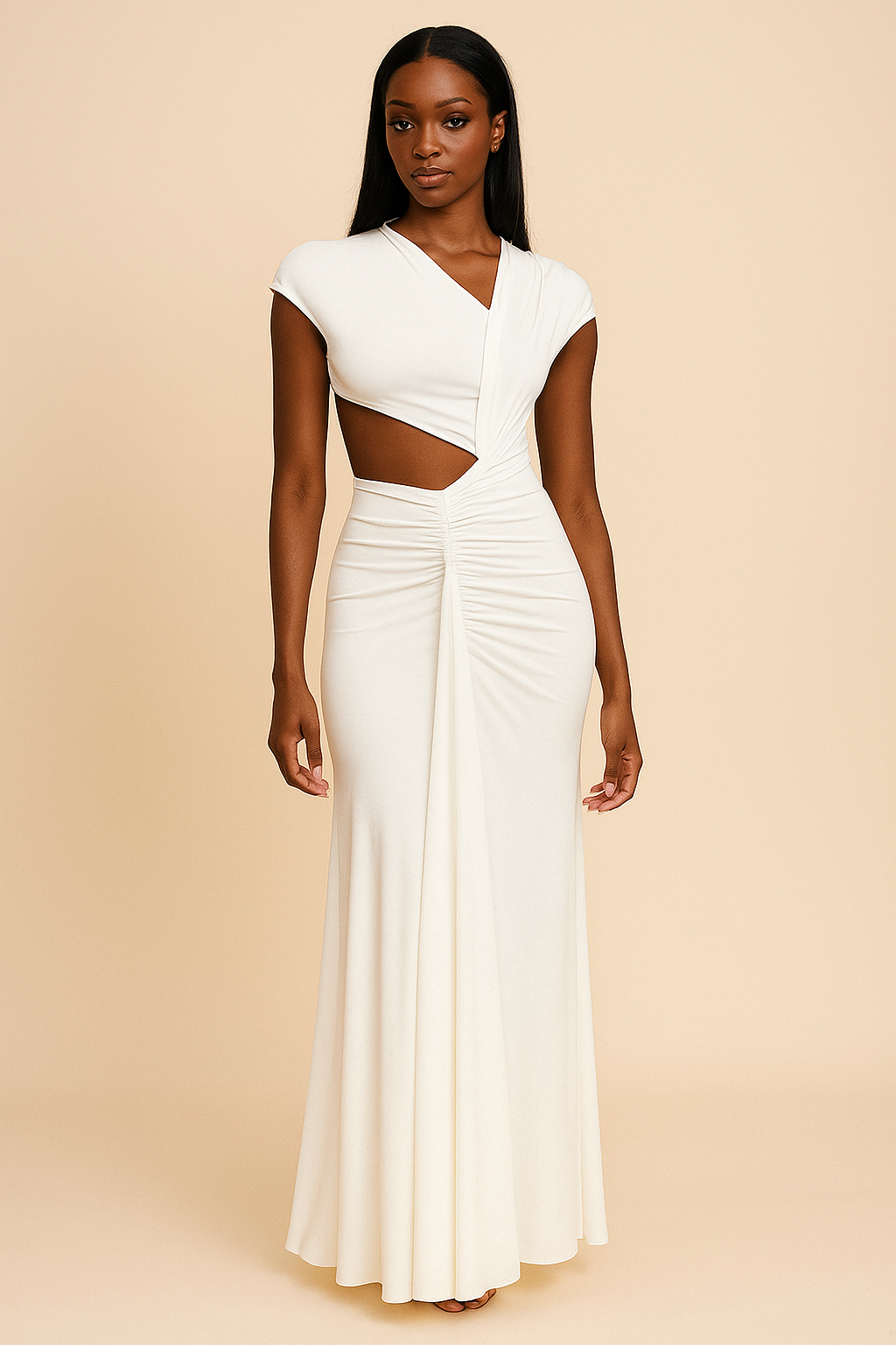 Valeria™ Cutout Pleated Maxi Dress