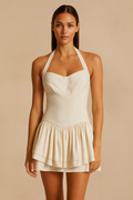 Léonie™ Pleated Halter Mini Dress