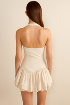 Léonie™ Pleated Halter Mini Dress