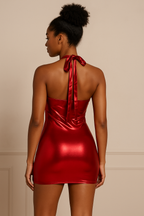 Celina™ Low Neck Bodycon Mini Dress