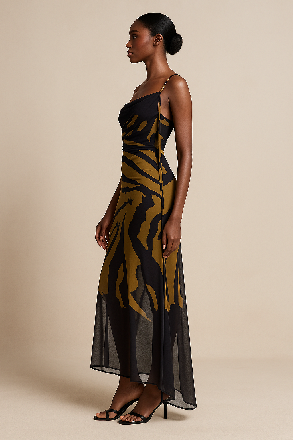 Verena™ Panelled Mesh Bodycon Maxi Dress