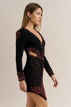 Ardena™ Crystal Cutout Blazer Mini Dress