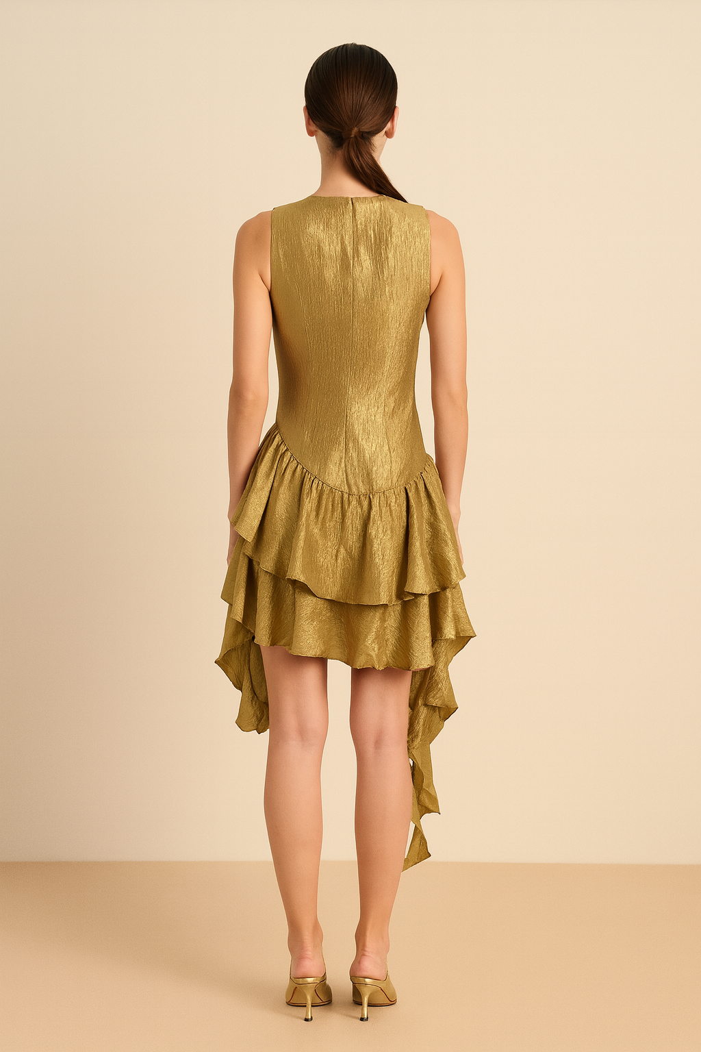 Marisela™ Asymmetric Ruffled High-Low Mini Dress