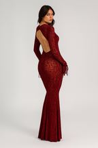 Vixen Rouge™ Backless Animal Print Maxi Dress