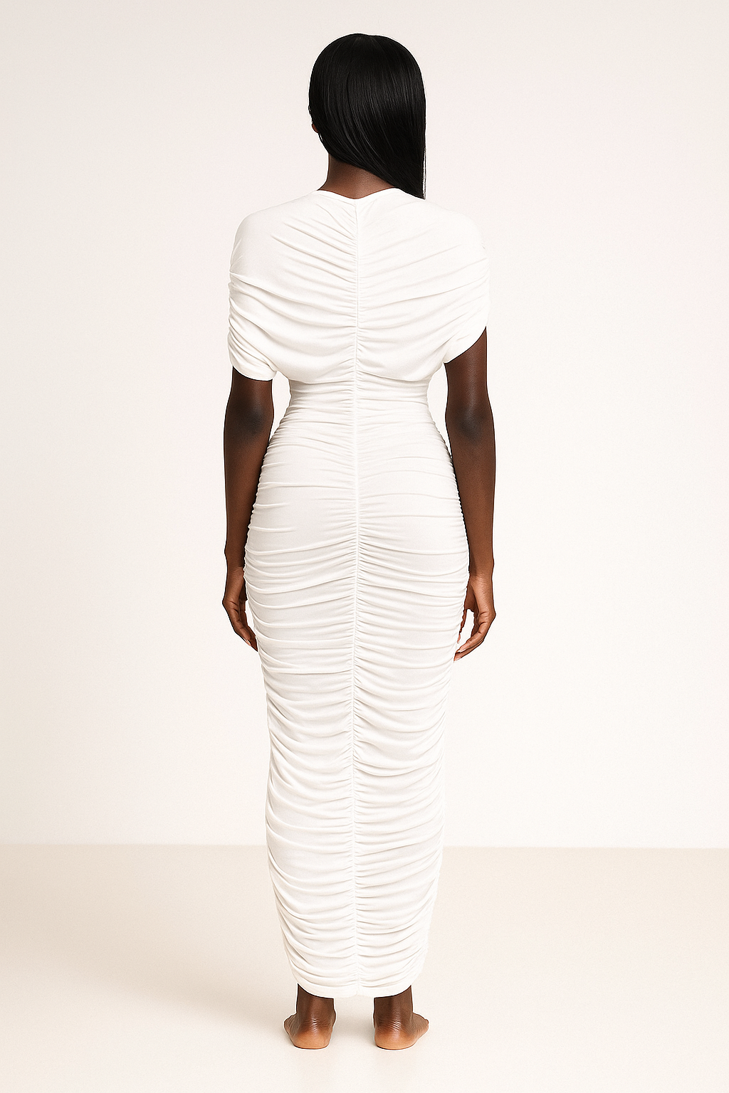 Seraphine™ Sculpted Ruched Cutout Maxi Dress