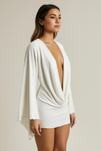 Allegra™ Draped Plunge Knit Mini Dress
