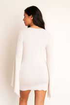 Allegra™ Draped Plunge Knit Mini Dress