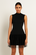 Colette Noir™ Tulle Ruffle Mini Dress