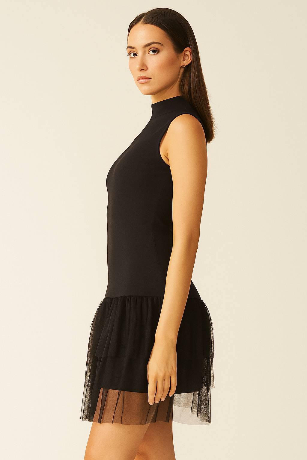 Colette Noir™ Tulle Ruffle Mini Dress