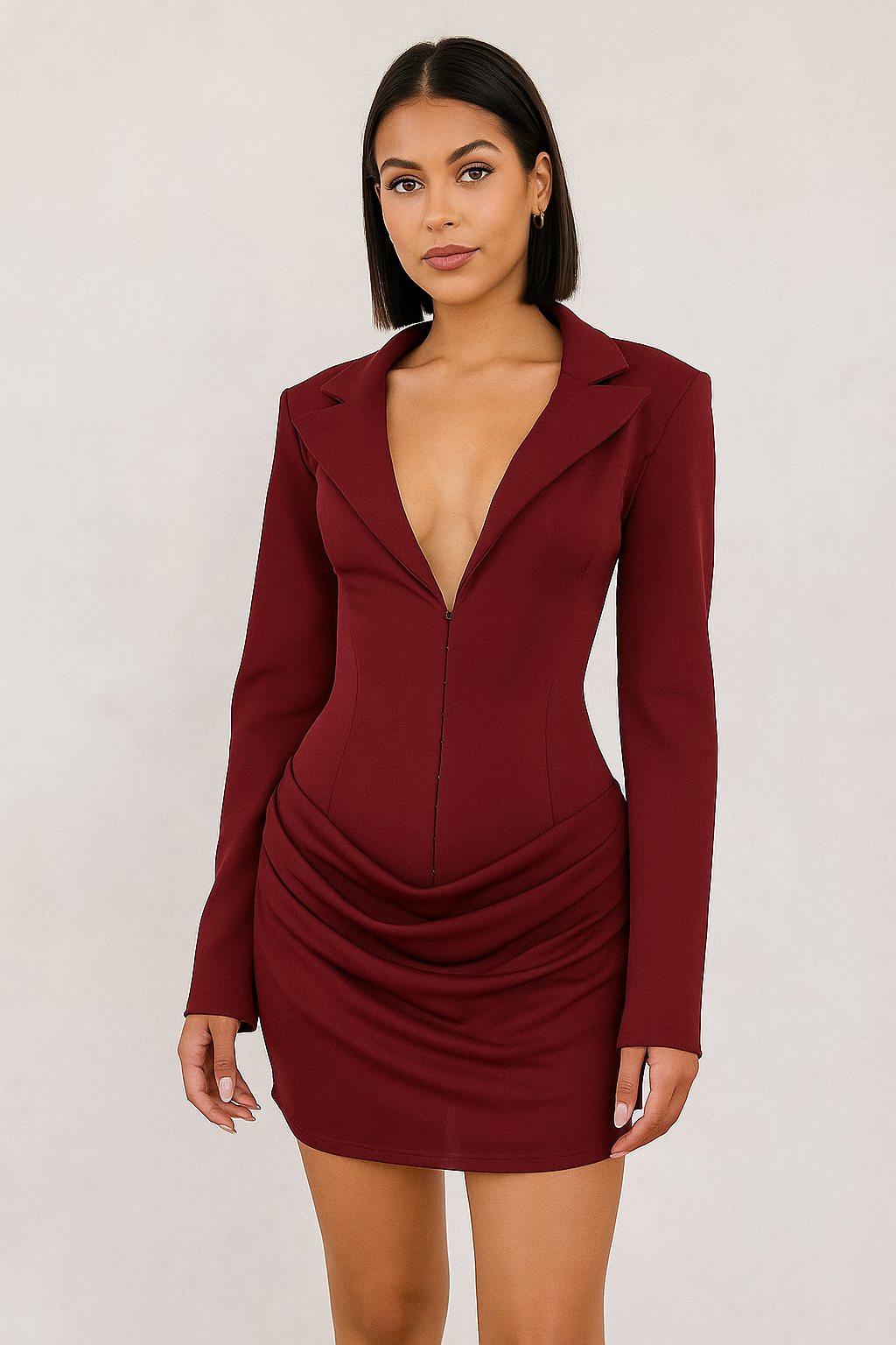 Monaco™ Structured Plunge Blazer Mini Dress
