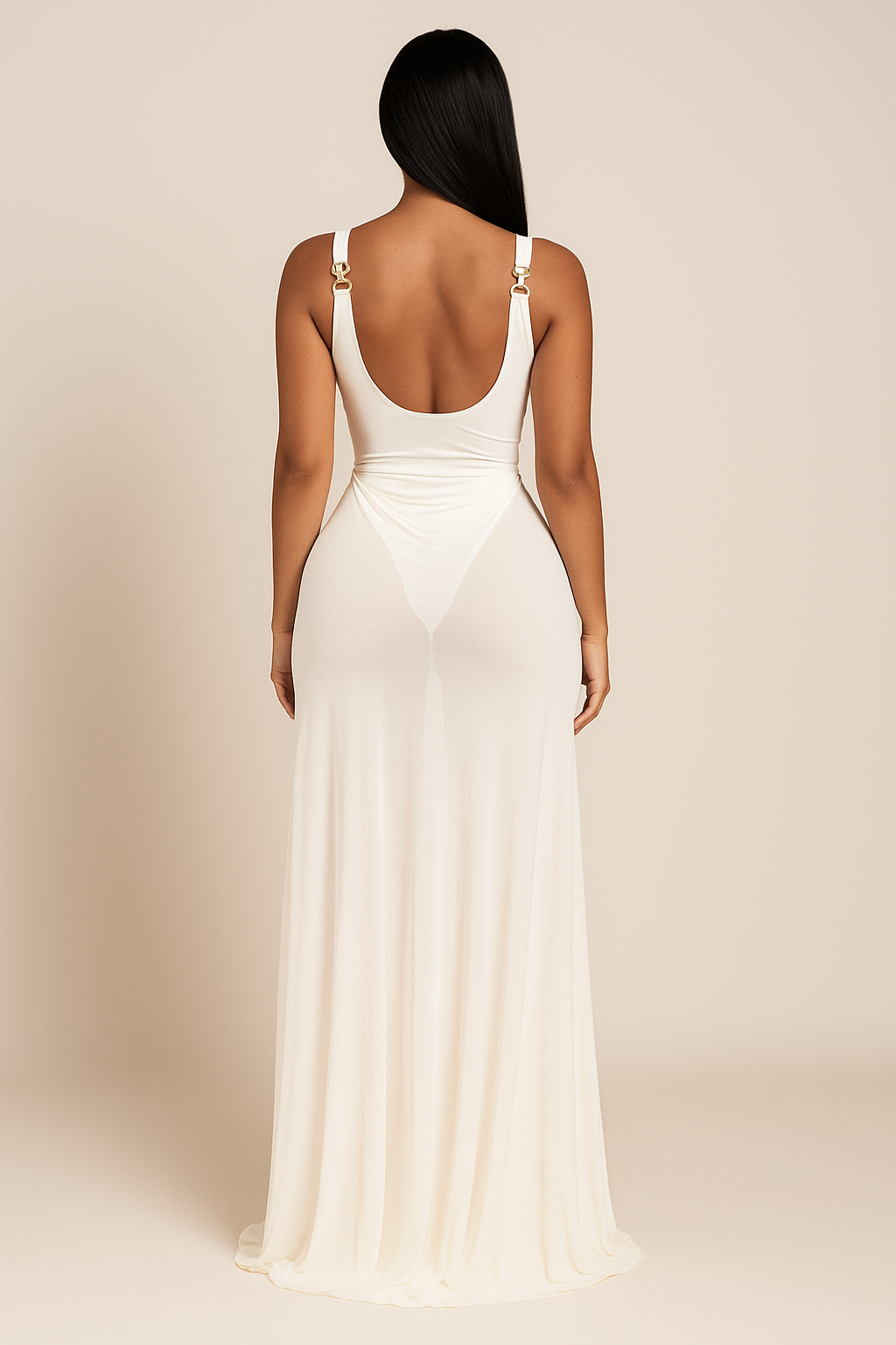 Serafina™ Sheer Cascade Maxi Dress