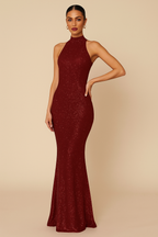 Lumina™ Sparkle Halter Maxi Dress
