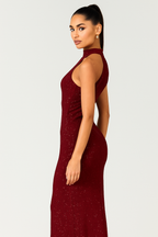 Lumina™ Sparkle Halter Maxi Dress