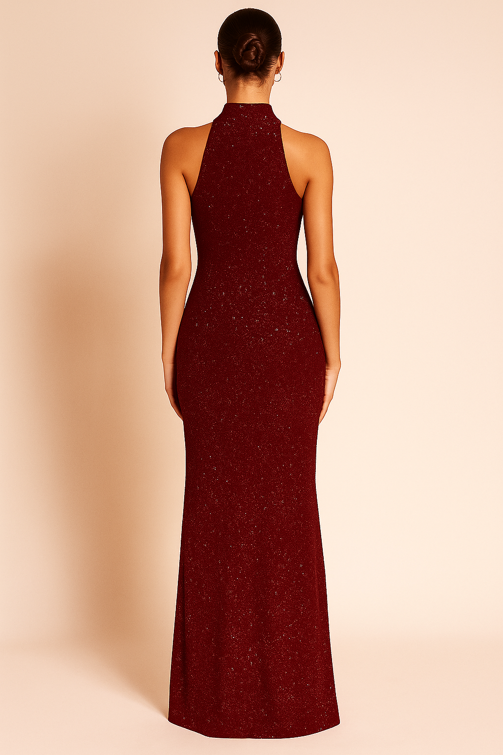 Lumina™ Sparkle Halter Maxi Dress
