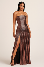 Aurelia™ Liquid Metallic Strapless Maxi Dress
