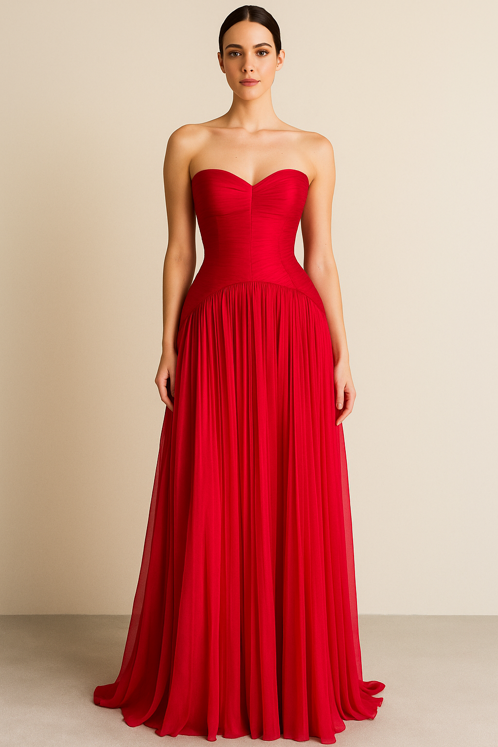 Scarletta™ Strapless Chiffon Maxi Dress