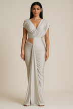 Seraphina™ Draped Cut-Out Maxi Dress