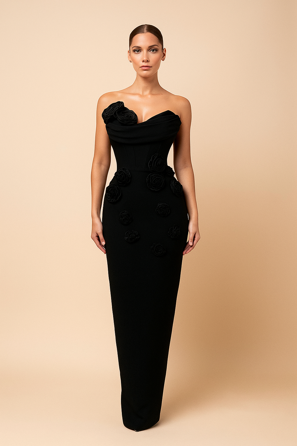 Florella™ 3D Rose Sculpt Maxi Dress