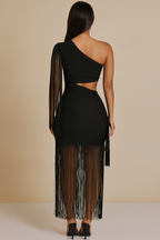 Seraphina™ Fringe One-Shoulder Maxi Dress