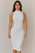 Valencia™ Cut-Out High Neck Midi Dress