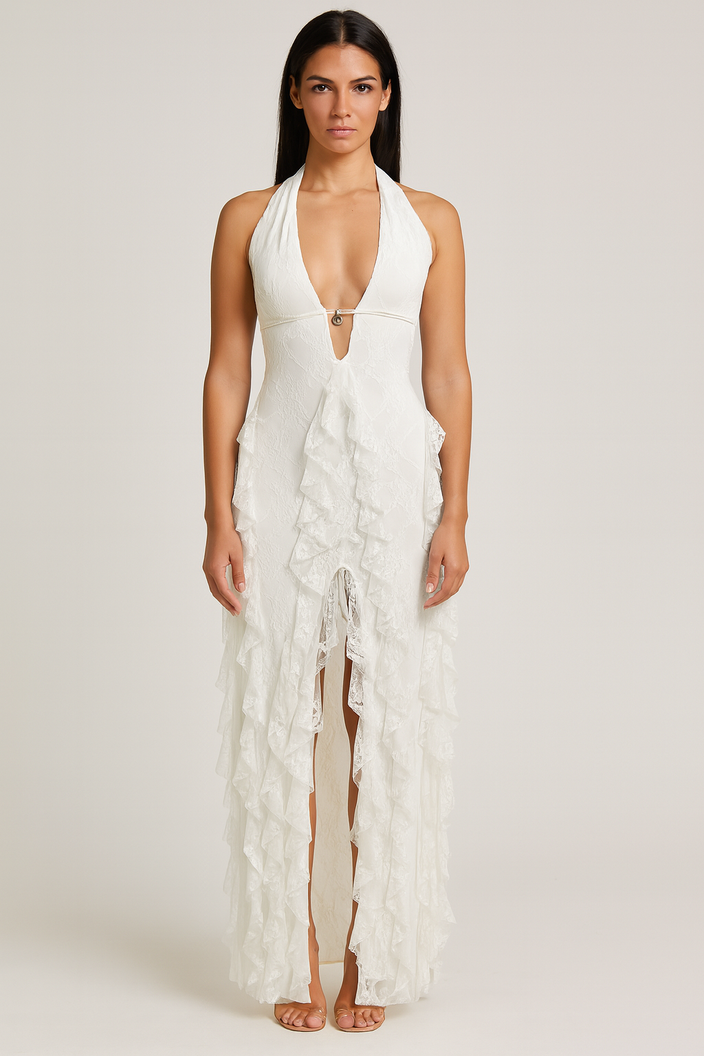 Seraphina™ Ruffled Halter Maxi Dress