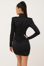 Elysia™ High-Neck Sculpted Mini Dress