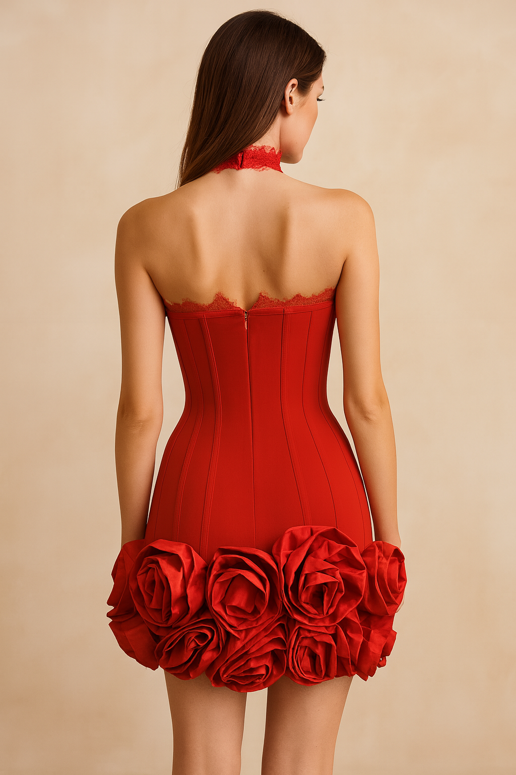 Eterna™ Rose Bloom Corset Mini Dress