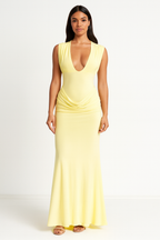 Lumiera™ Draped Plunge Maxi Dress