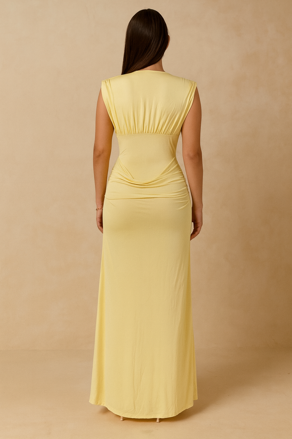 Lumiera™ Draped Plunge Maxi Dress