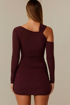 Elara™ Asymmetric Sculpt Mini Dress
