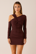Elara™ Asymmetric Sculpt Mini Dress