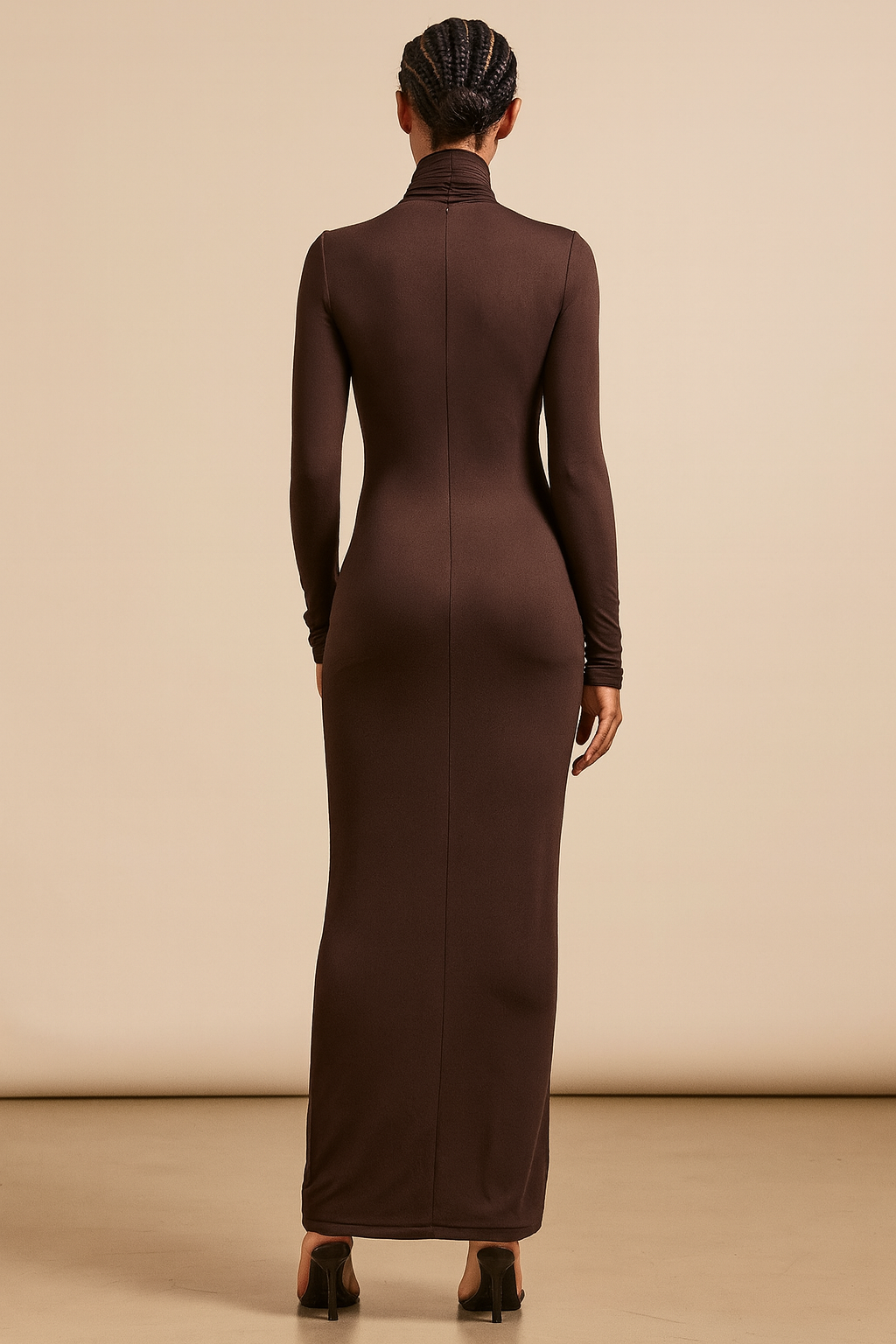 Serenna™ Draped High-Neck Maxi Dress