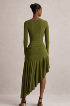 Elysia™ Asymmetric Draped Maxi Dress