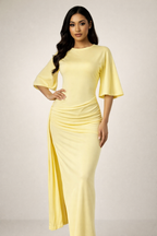 Noir Elara™ Open Back Maxi Dress