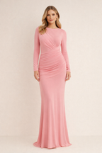 Seraphina™ Draped Long Sleeve Maxi Dress