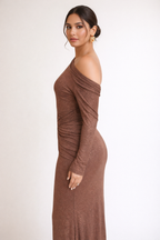 Aurelia™ One-Shoulder Shimmer Maxi Dress